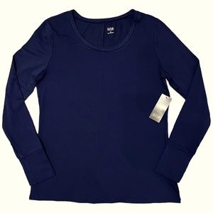 a.n.a. American Navy Crew Neck Long Sleeve T-Shirt